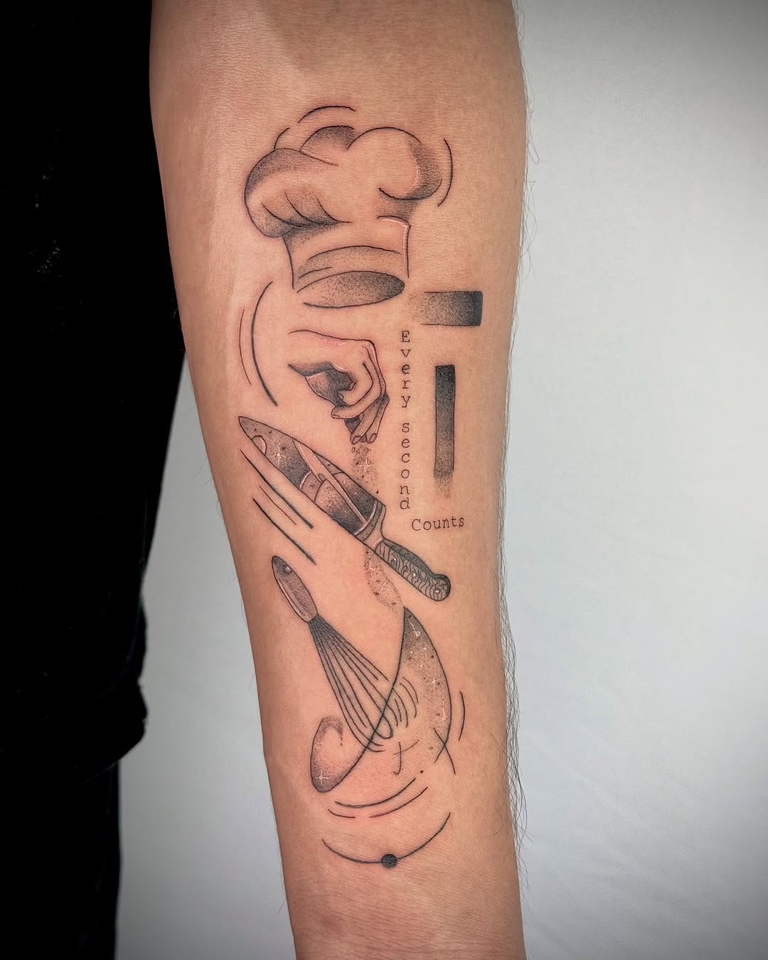 Detailed Culinary Forearm Tattoo Design