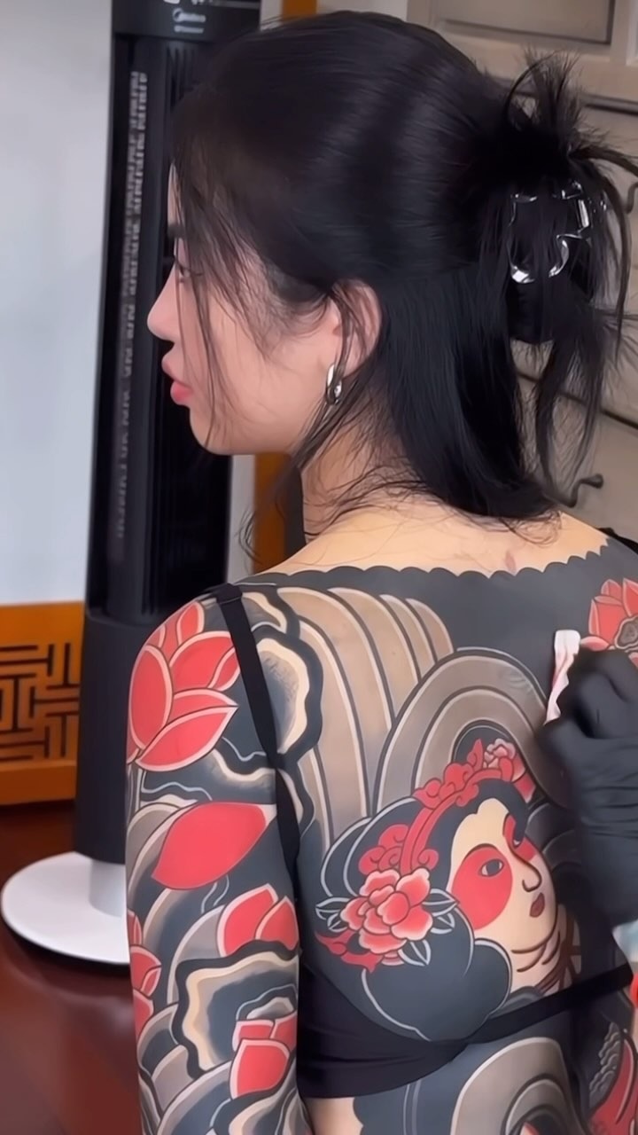 Floral Japanese Motif Tattoo