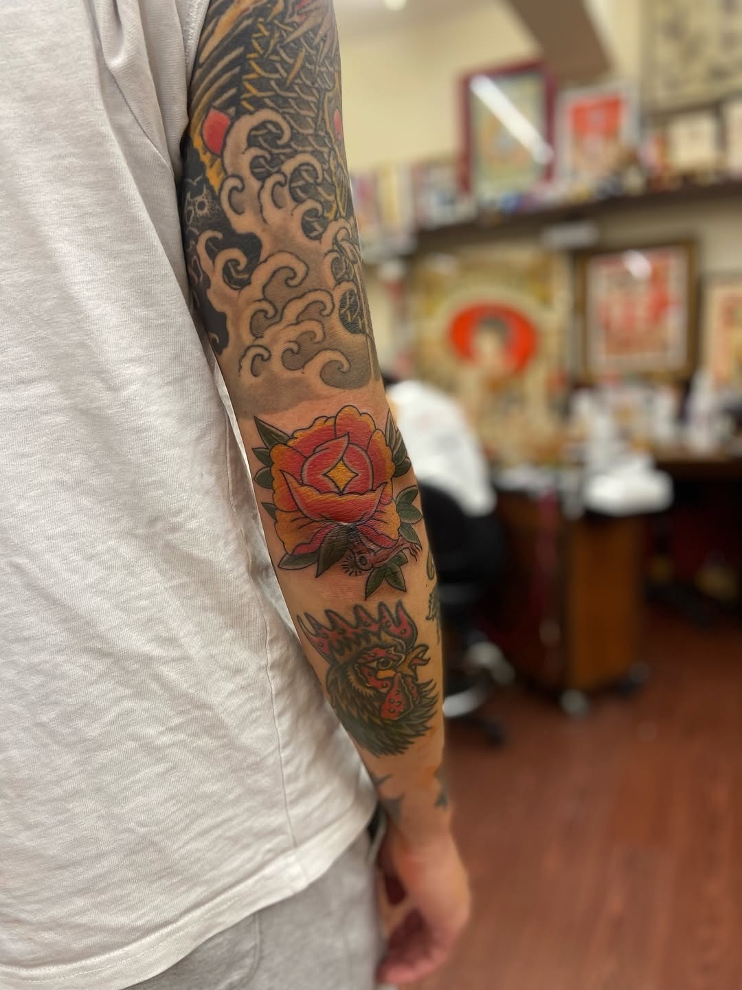 Colorful Japanese-inspired sleeve art