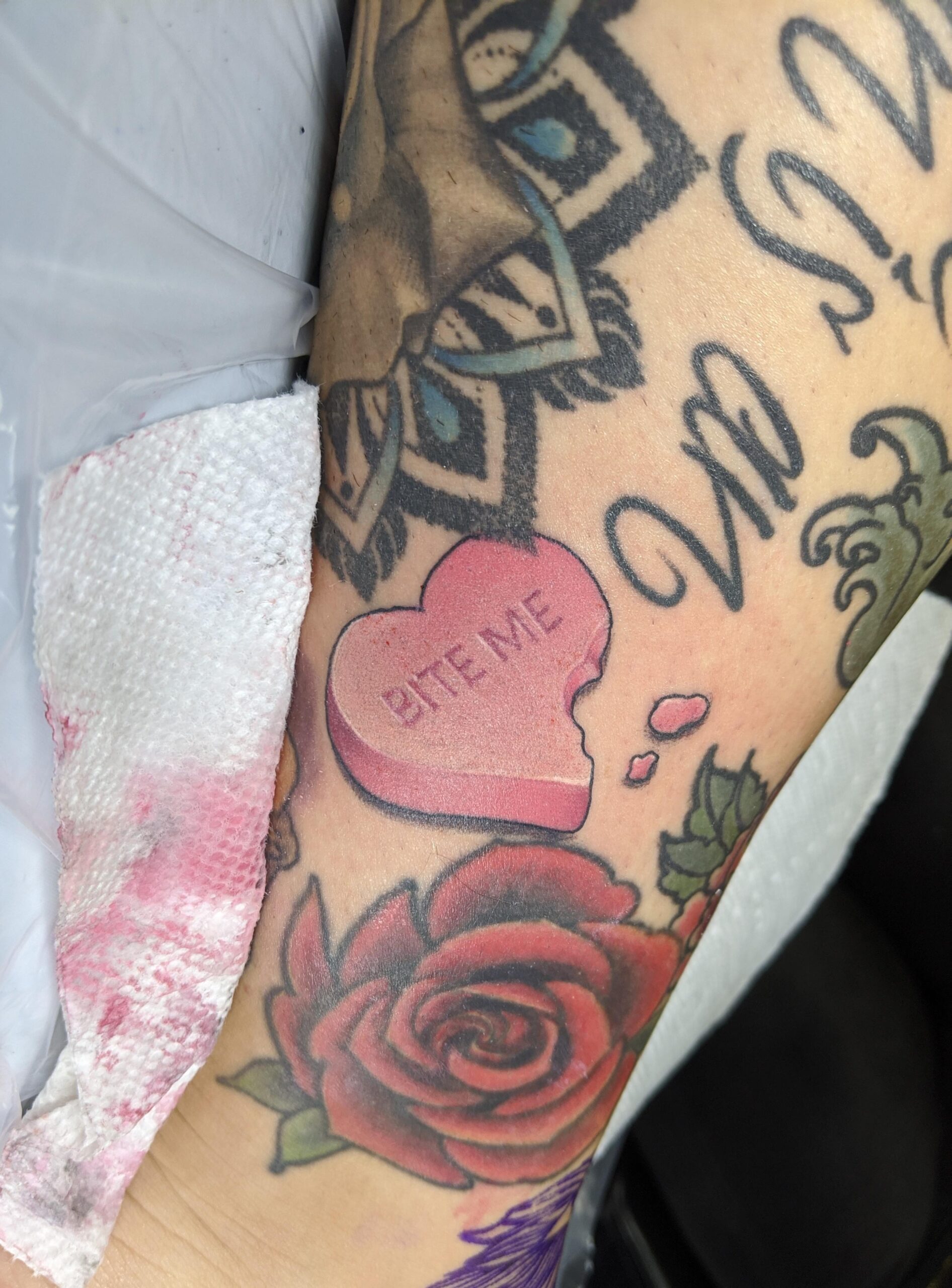 Conversation Heart 'Bite Me' Ink