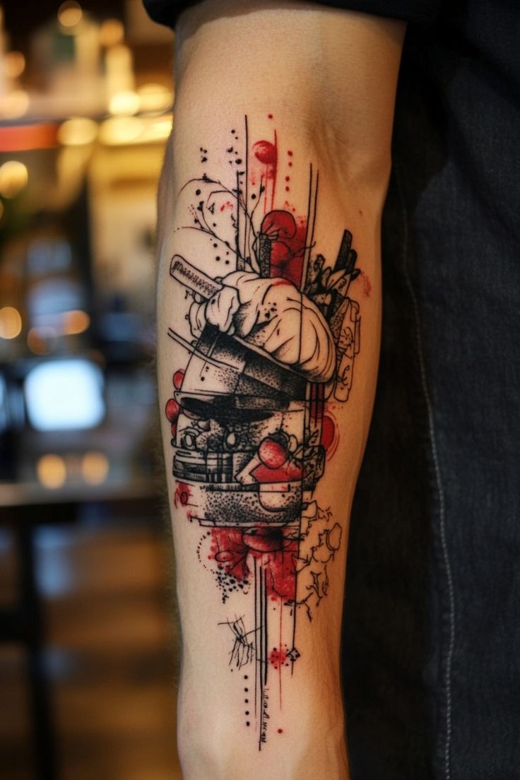 Modern Artistic Chef Tattoo