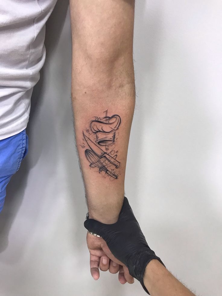 Clean Culinary Forearm Tattoo