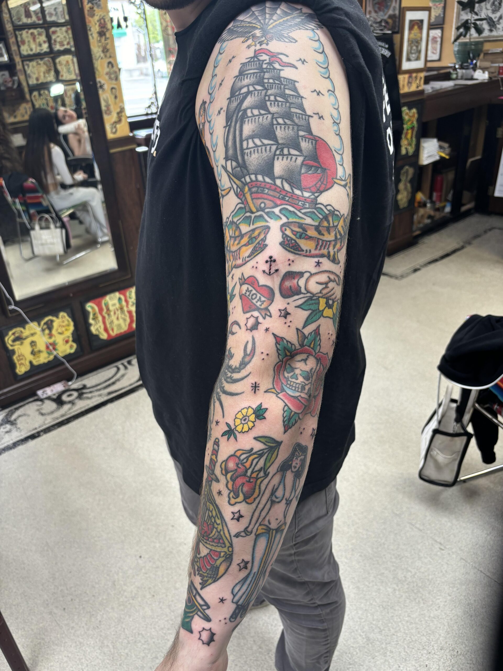 Full Traditional Tattoo Sleeve