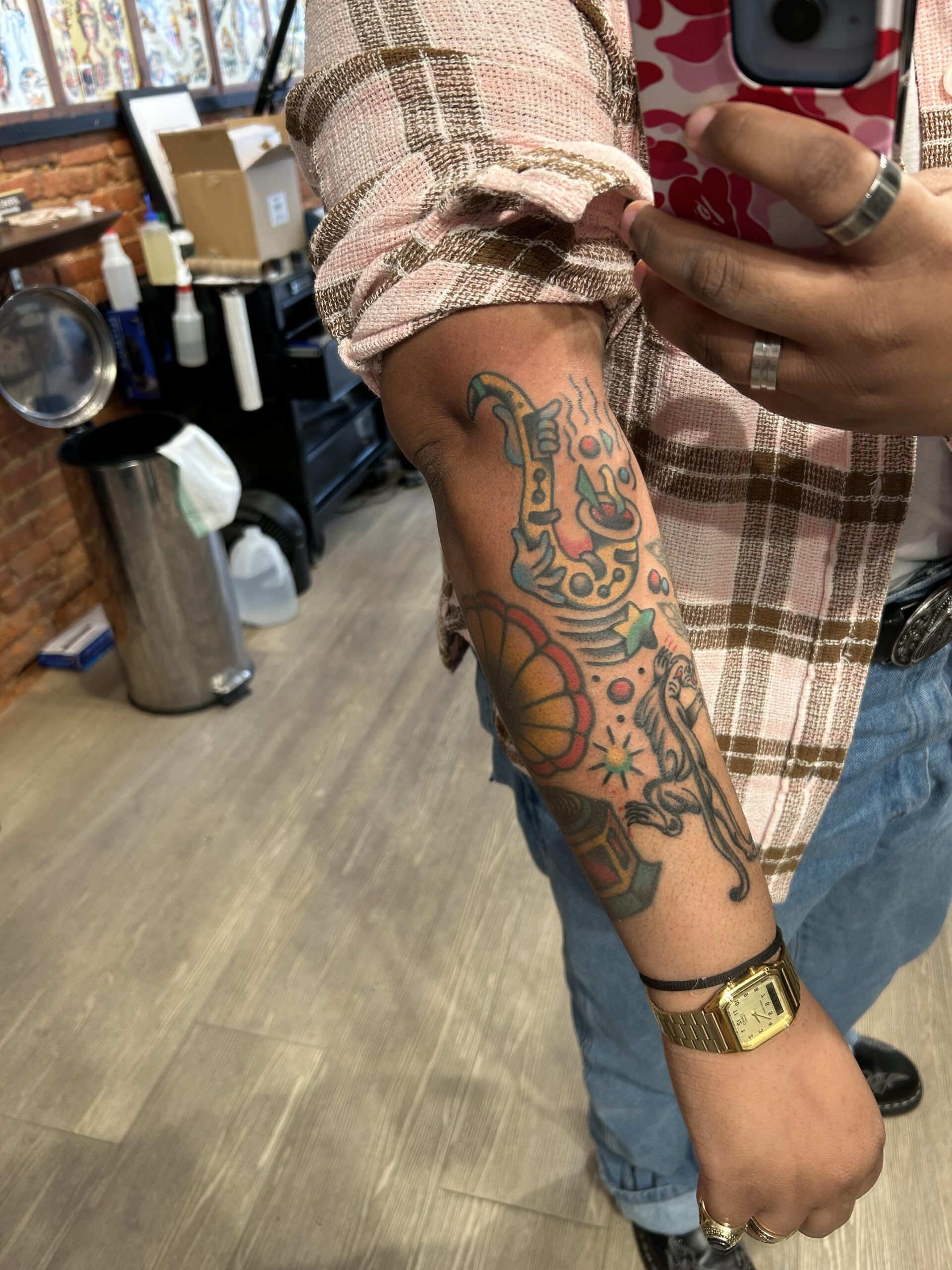 Classic traditional arm tattoo inspiration