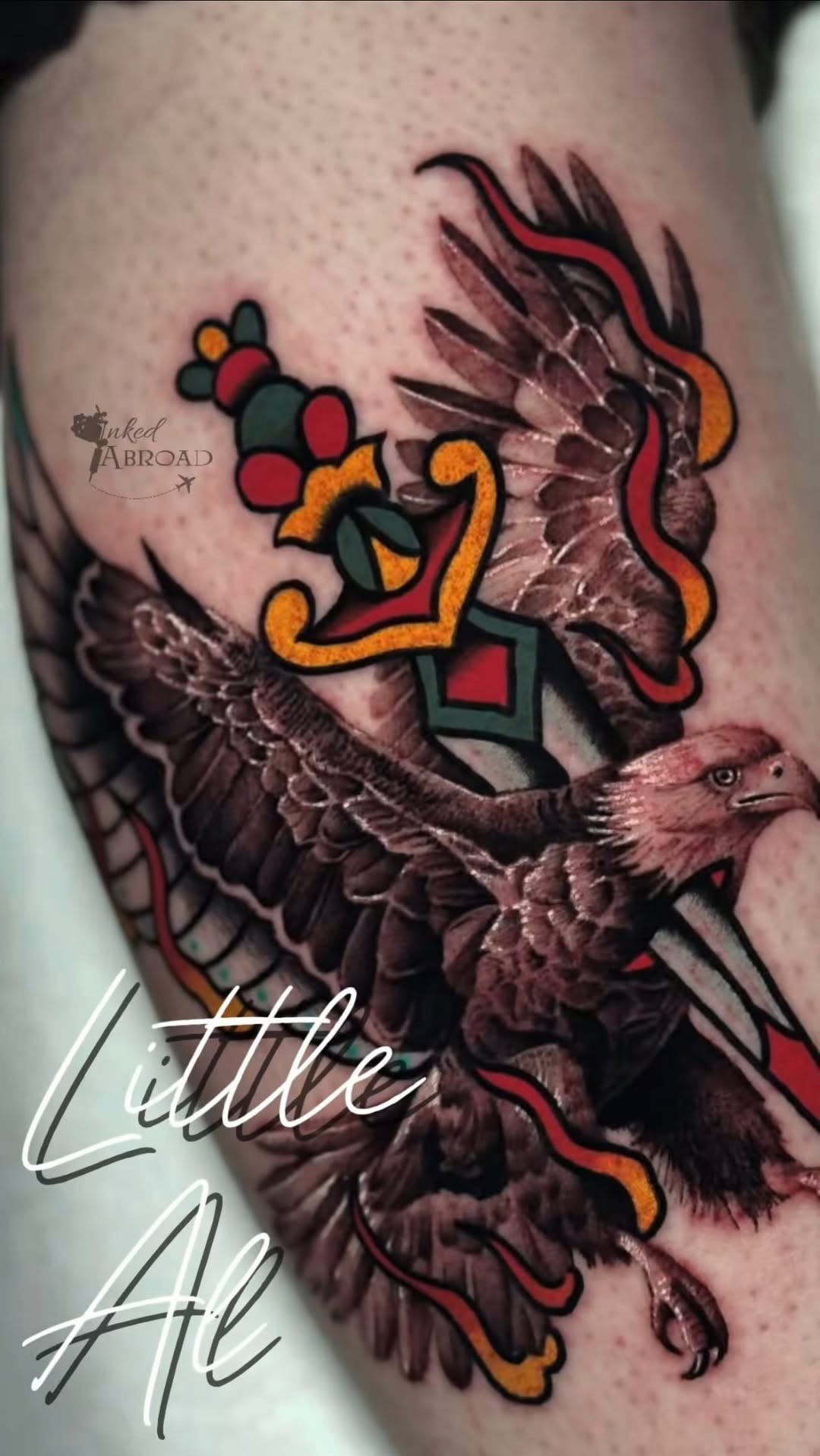Detailed Traditional Eagle Tattoo