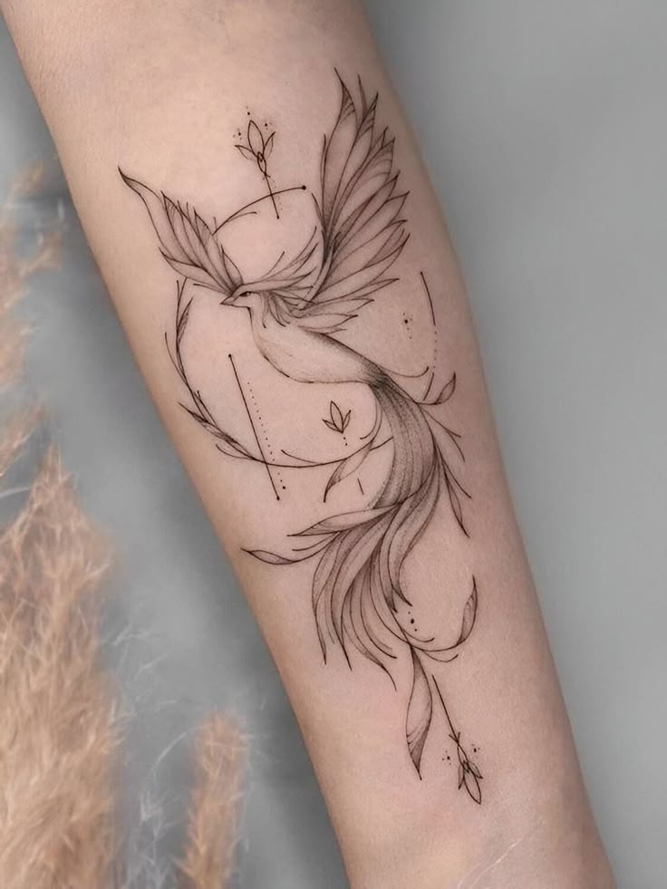 Artistic Forearm Phoenix Design