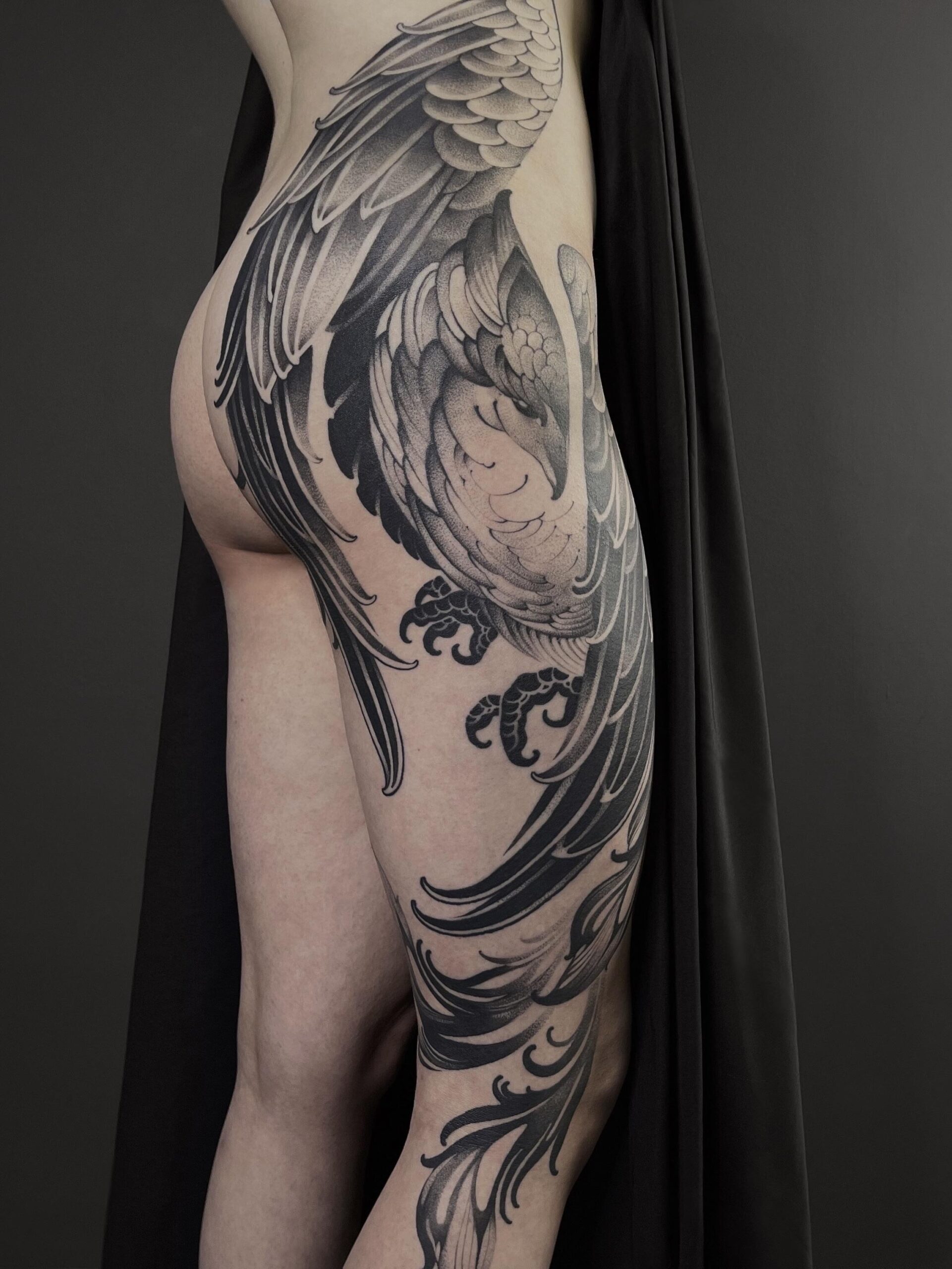 Breathtaking Large Scale Phoenix Ink