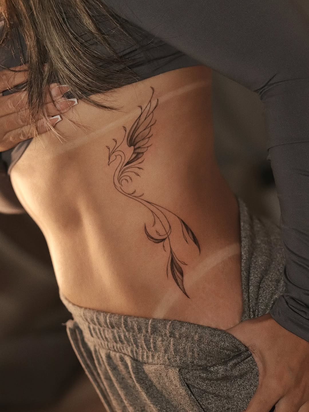 Delicate Phoenix Tattoo Placement