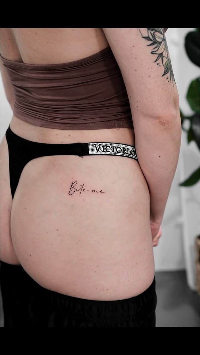 Minimalist Fine-Line Hip Tattoo