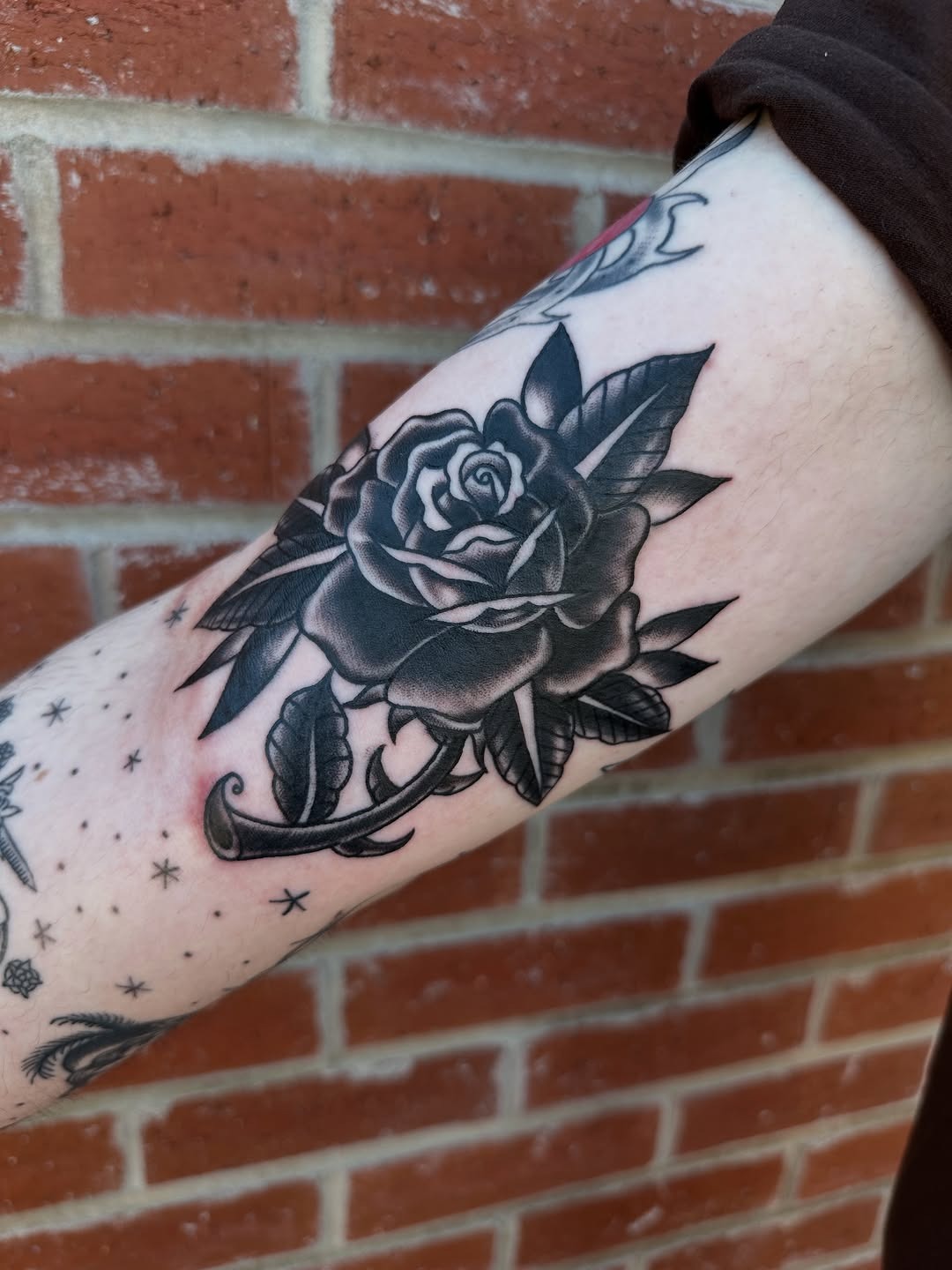 Timeless Black and Grey Rose Tattoo
