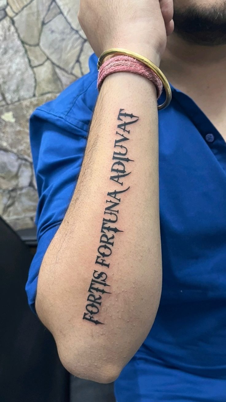Classic Forearm Lettering Placement