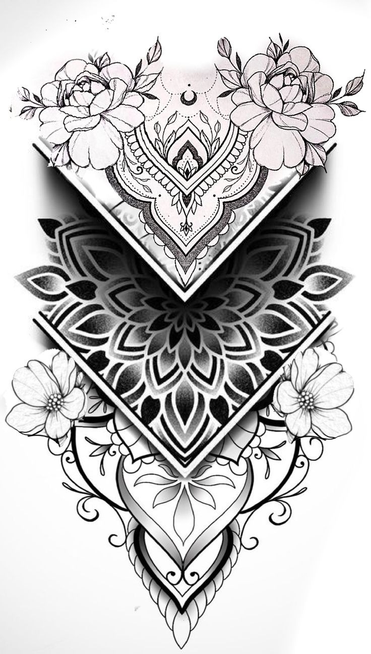 Floral Mandala Geometric Stencil