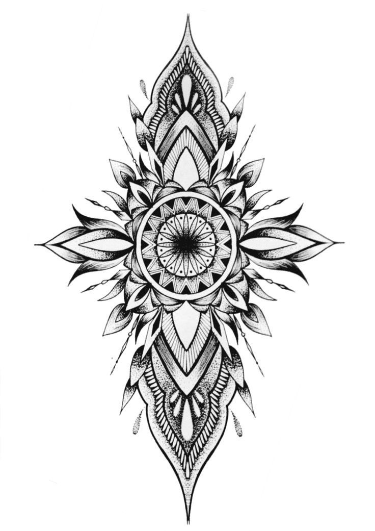 Symmetrical Ornamental Mandala Design