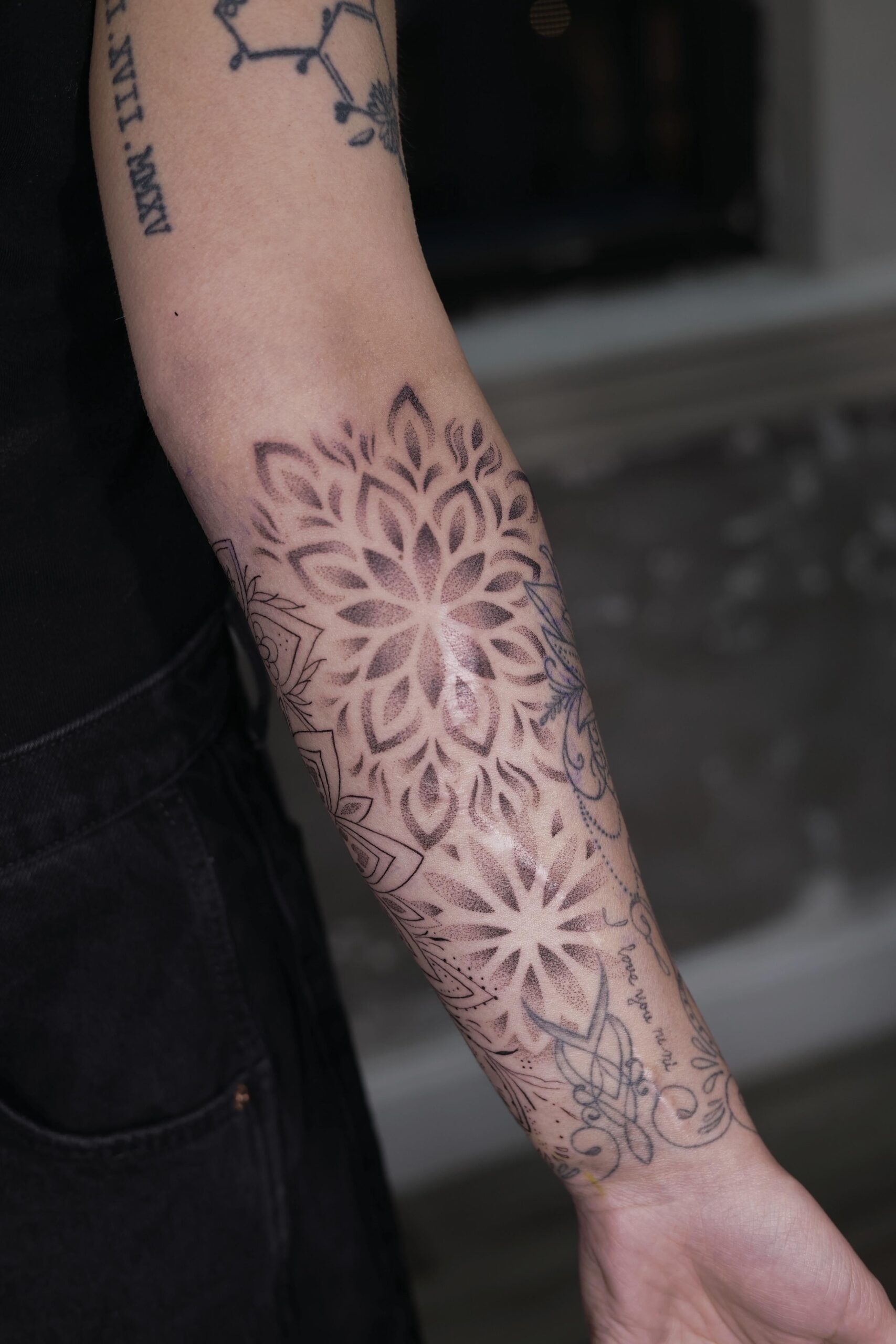 Precision Geometric Mandala Tattoo