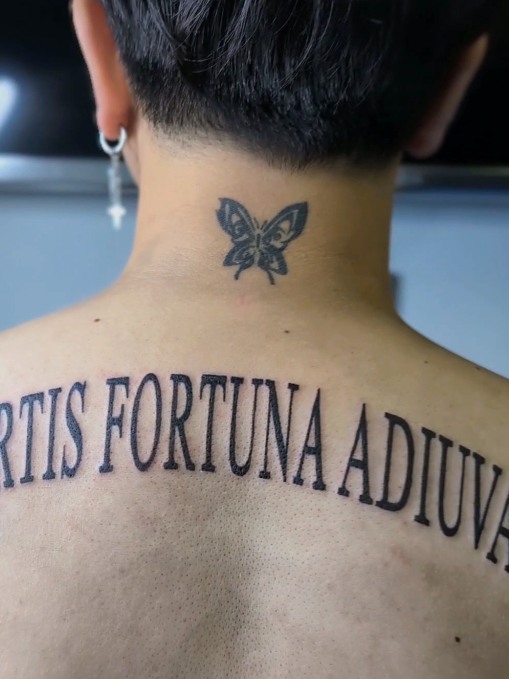 Uppercase Back Script Tattoo