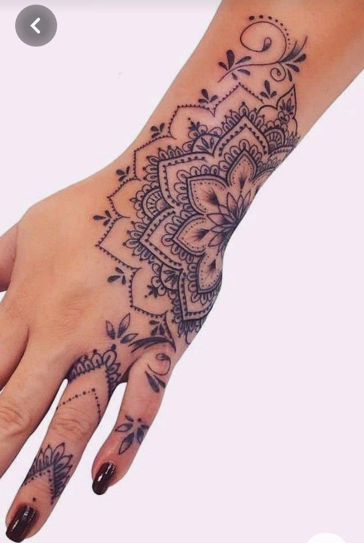 Elegant hand and wrist mandala art