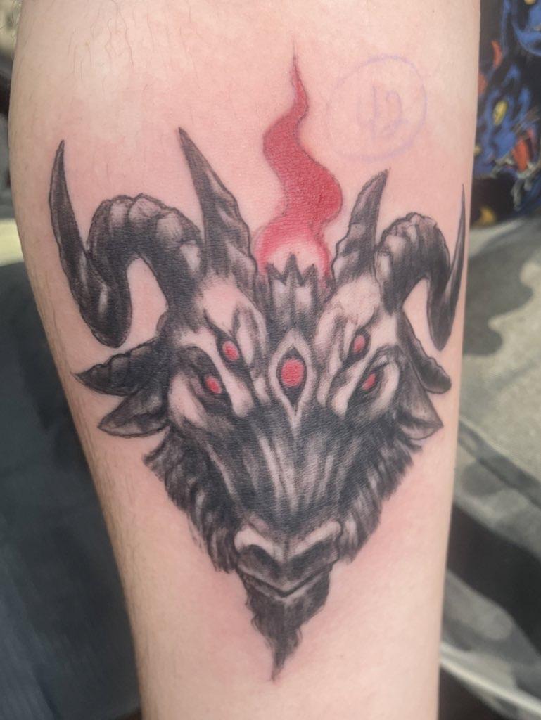 Minimalist Style Baphomet Tattoo Ink
