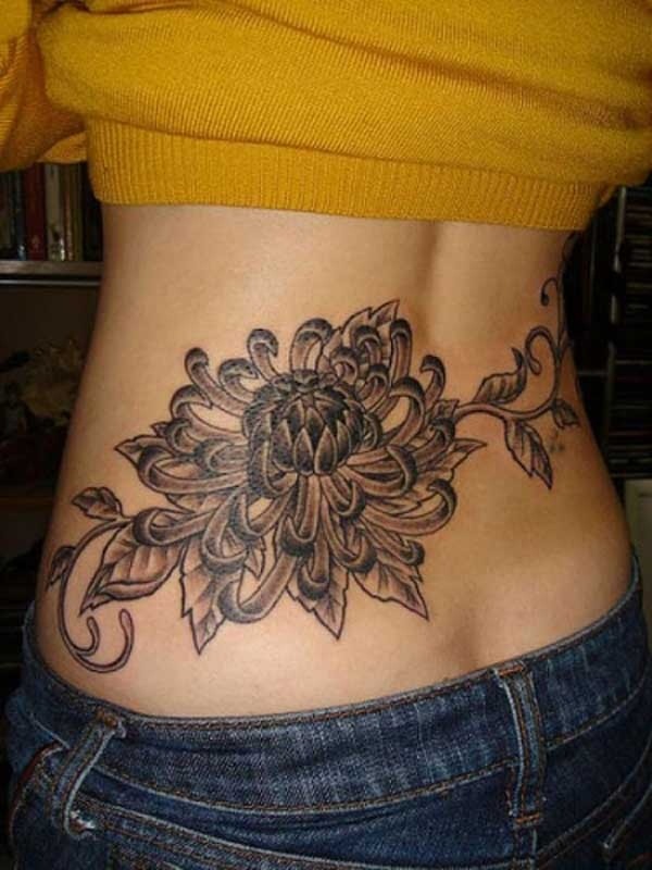 Elegant floral lower back piece
