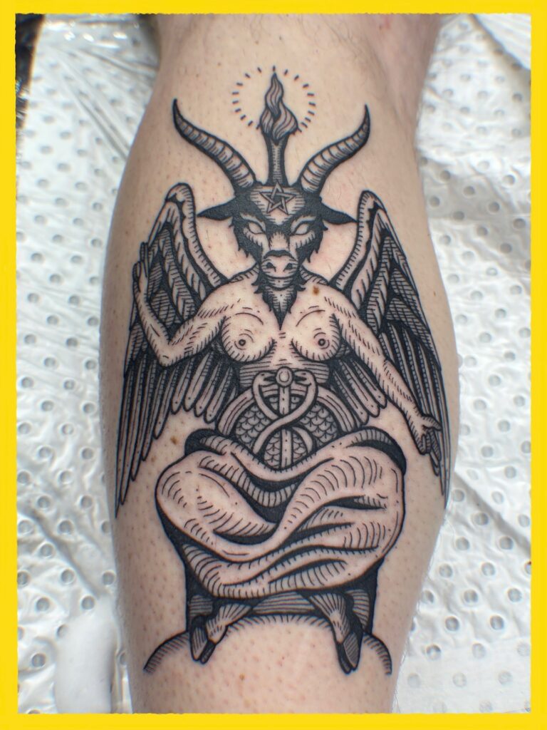 30 Baphomet Tattoo Illustrations for Darker Symbolic Power