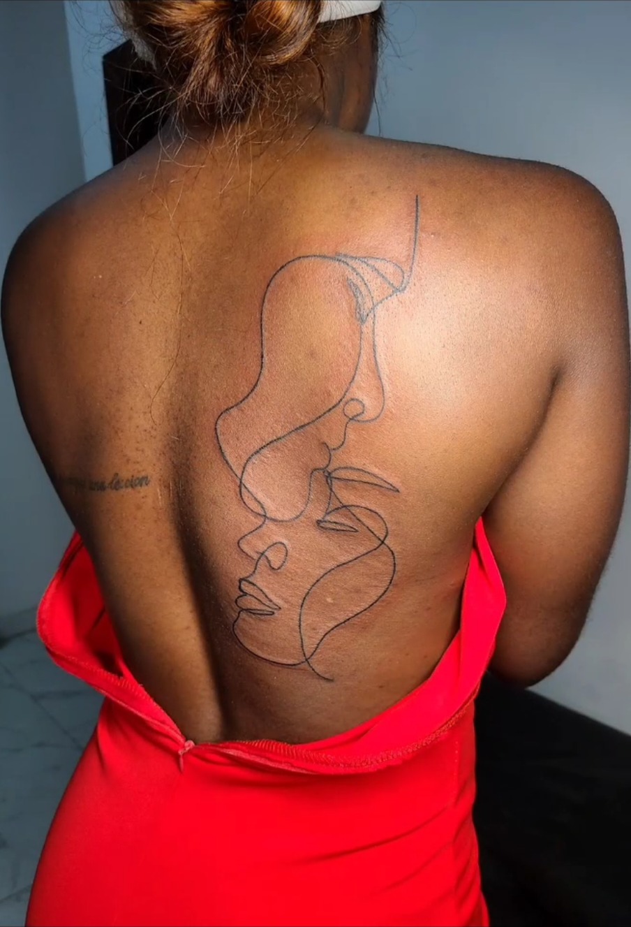 Minimalist Fine Line Back Piece