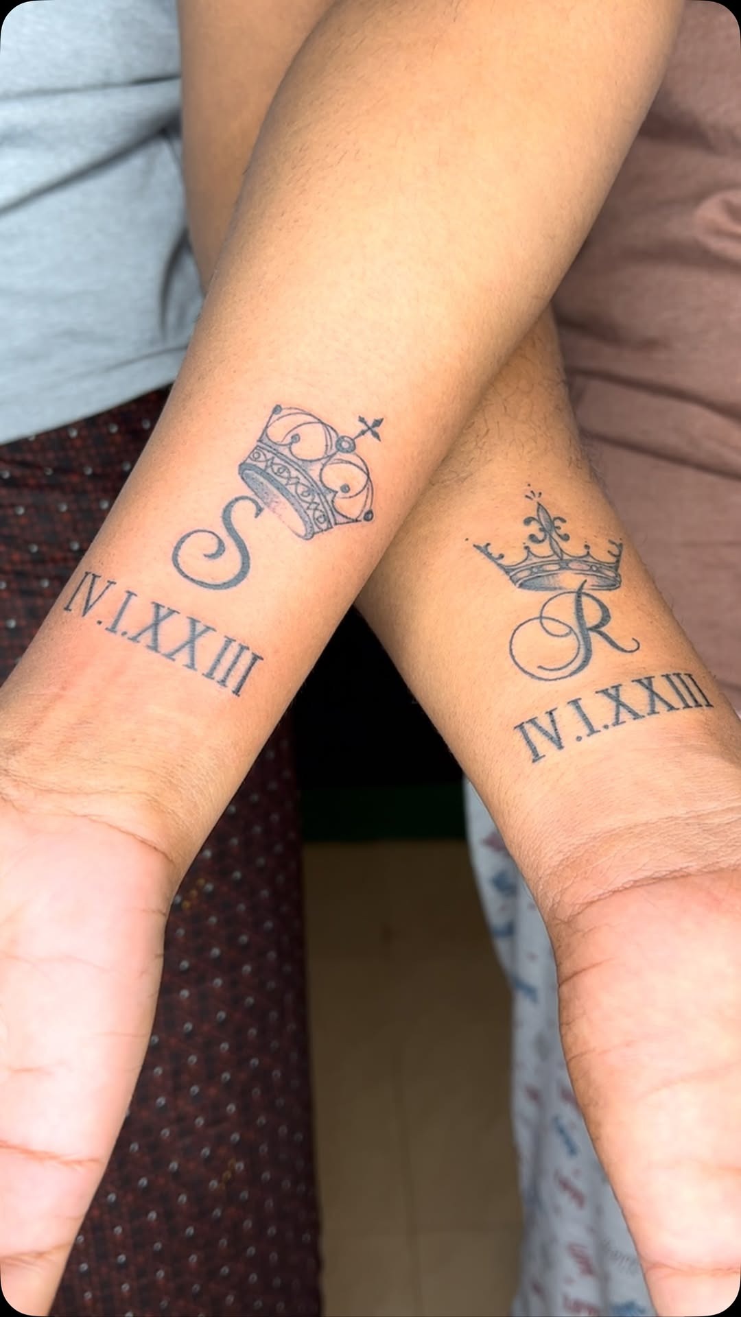 Elegant Royal Crown Wrist Tattoos