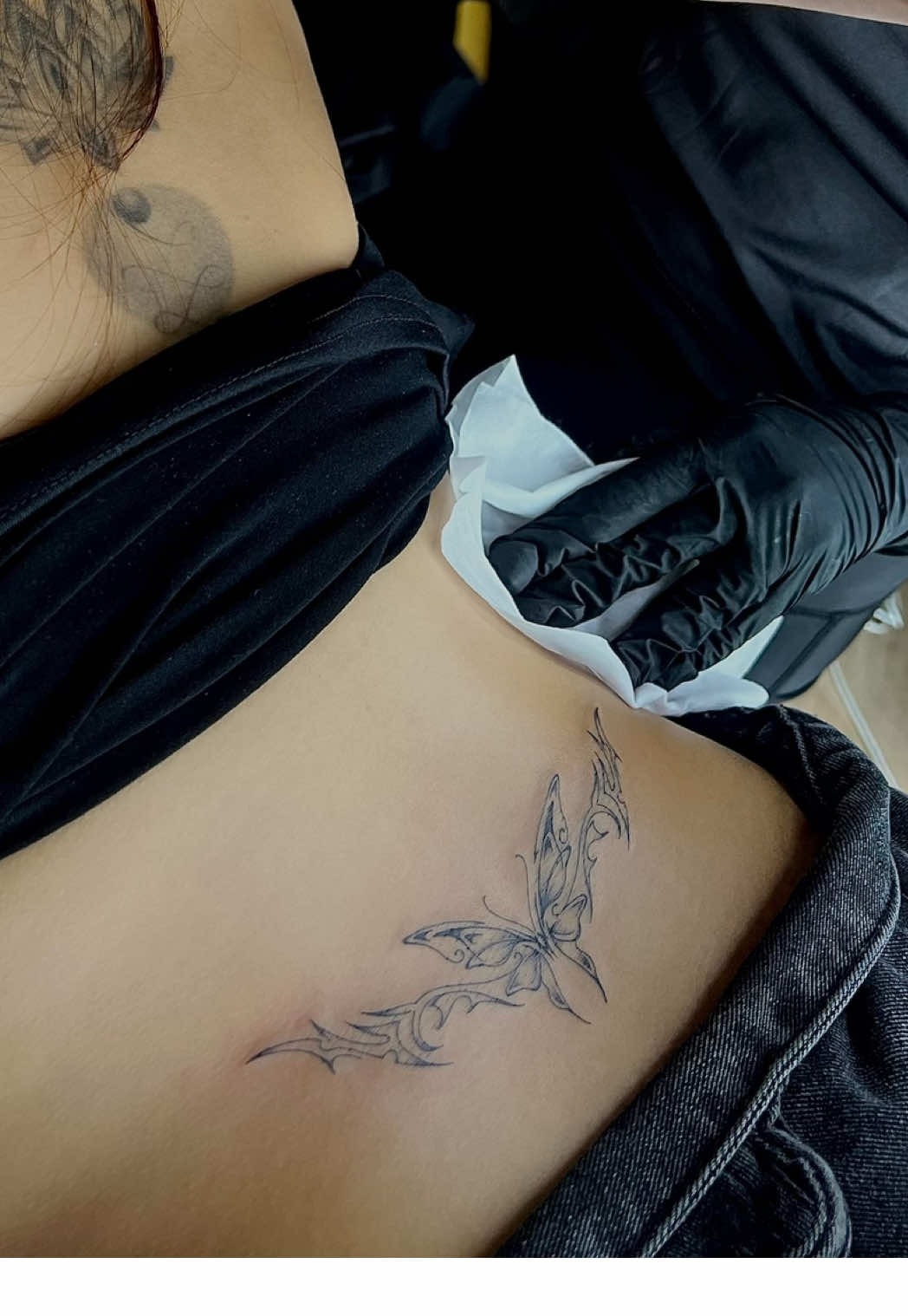 Delicate Butterfly Lower Back Ink