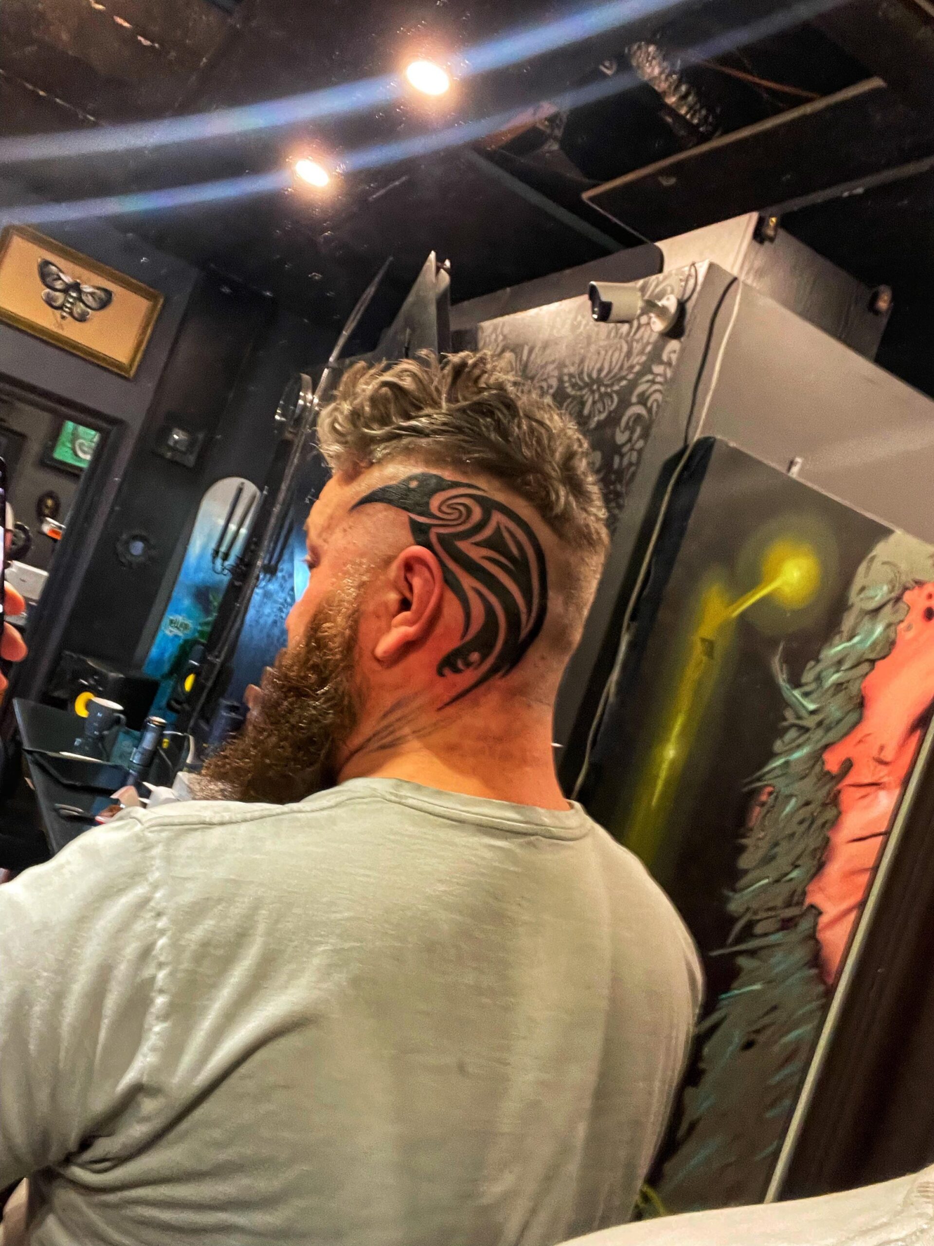 Viking Inspired Side Head Tattoo
