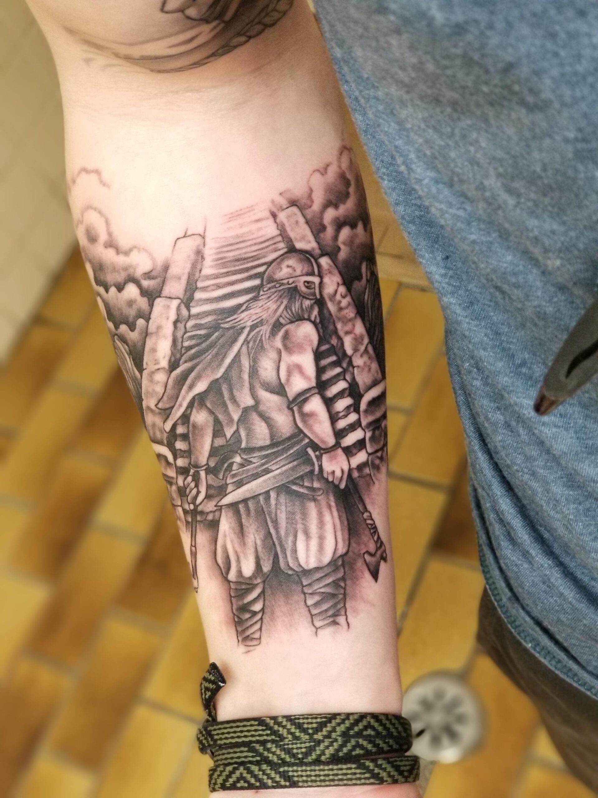 Warrior Ascending to Valhalla Tattoo