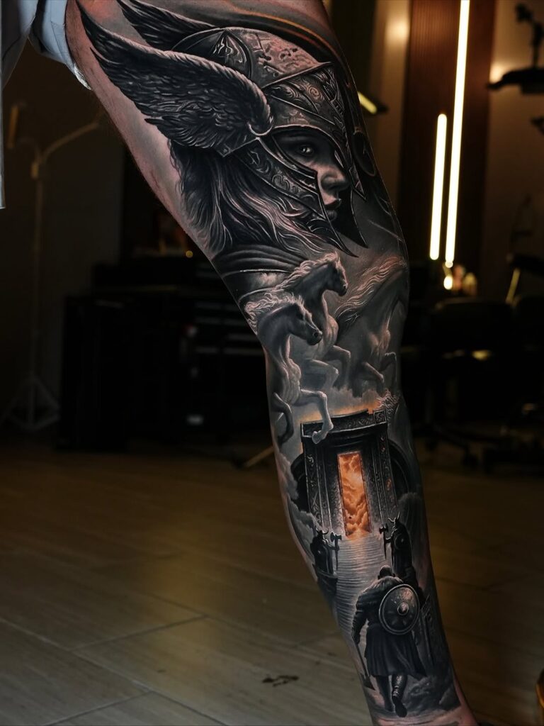 30 Valhalla Tattoo Visuals Inspired by Ancient Norse Mythology