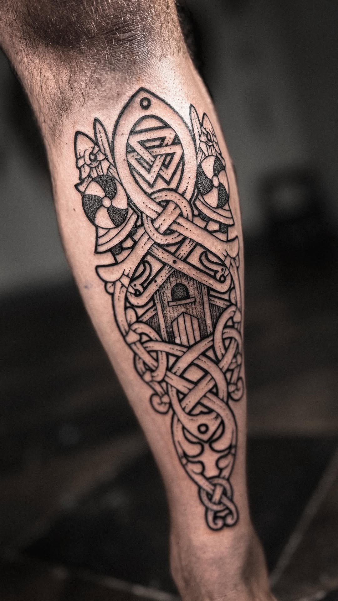 Intricate Norse Knotwork Arm Tattoo