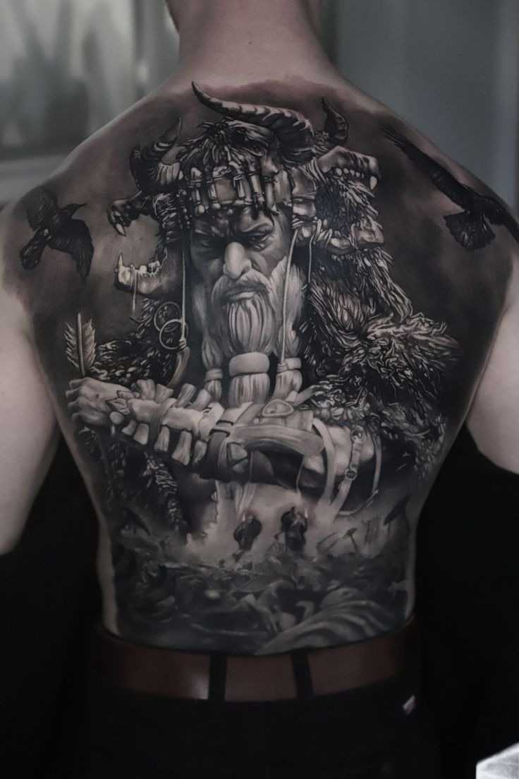 Intricate Odin Back Piece