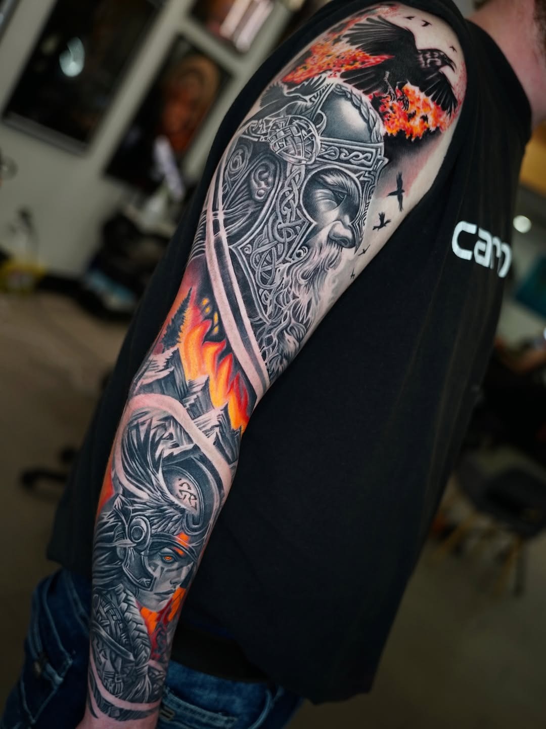 Colorful Viking Valhalla Sleeve