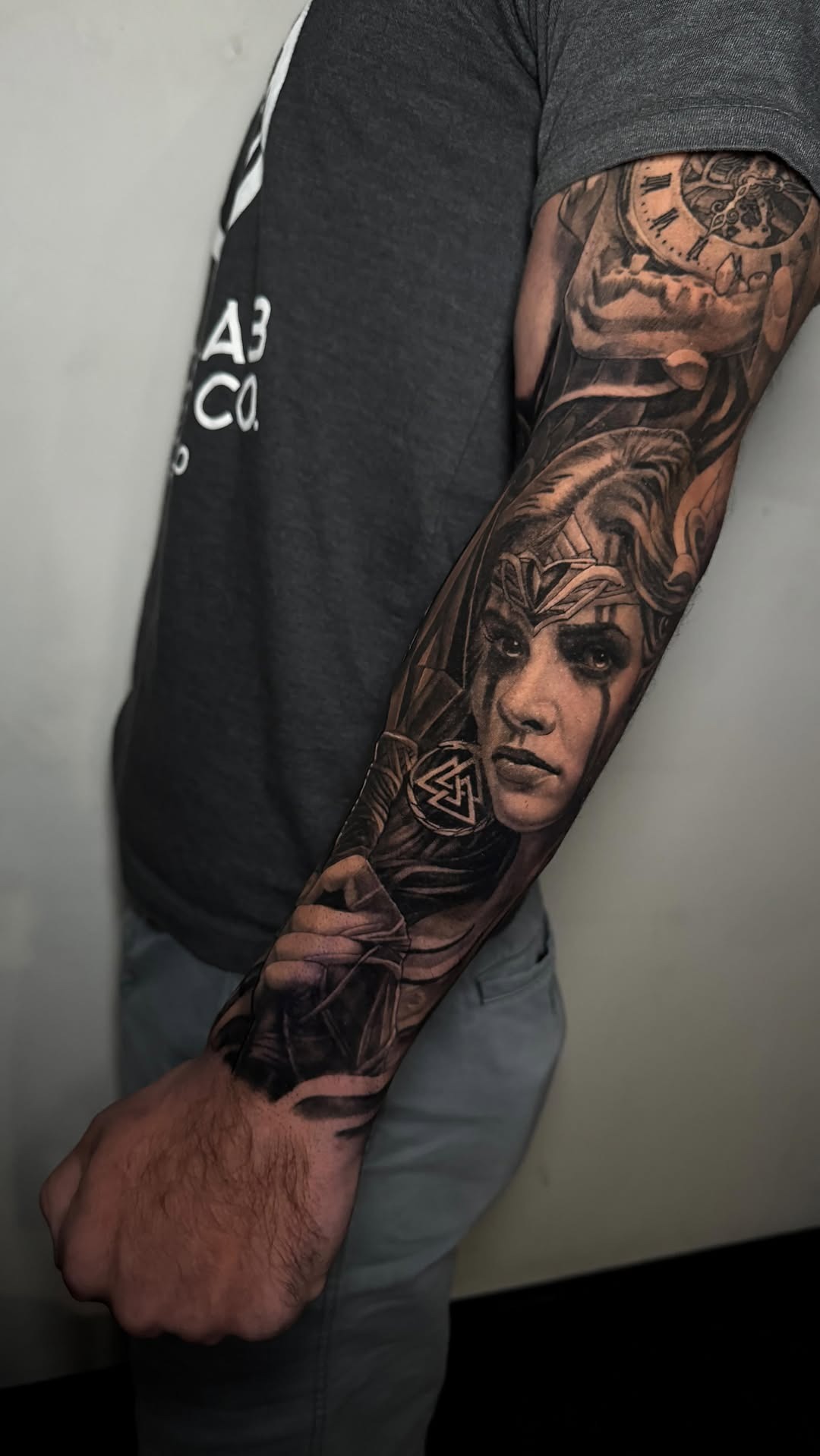 Stunning Nordic Sleeve Tattoo