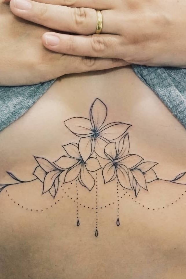 Intricate Floral Sternum Piece