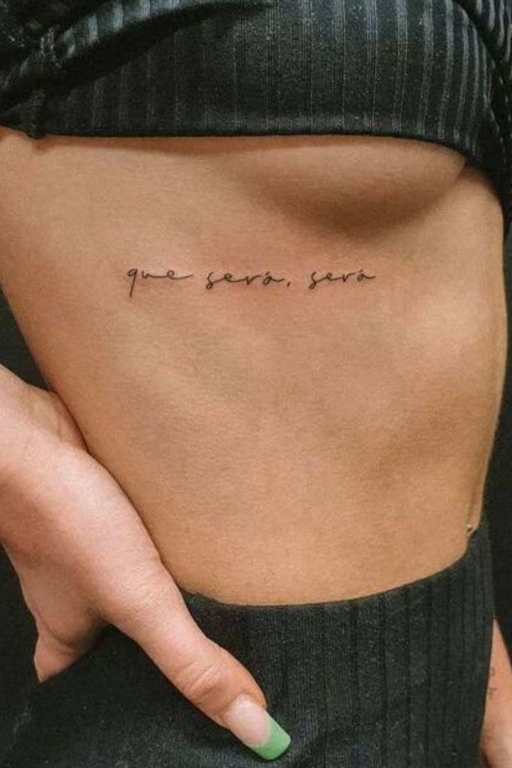Minimalist Fine Line Script Tattoo