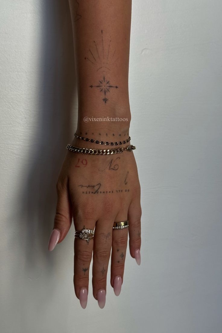 Minimalist hand tattoo inspiration