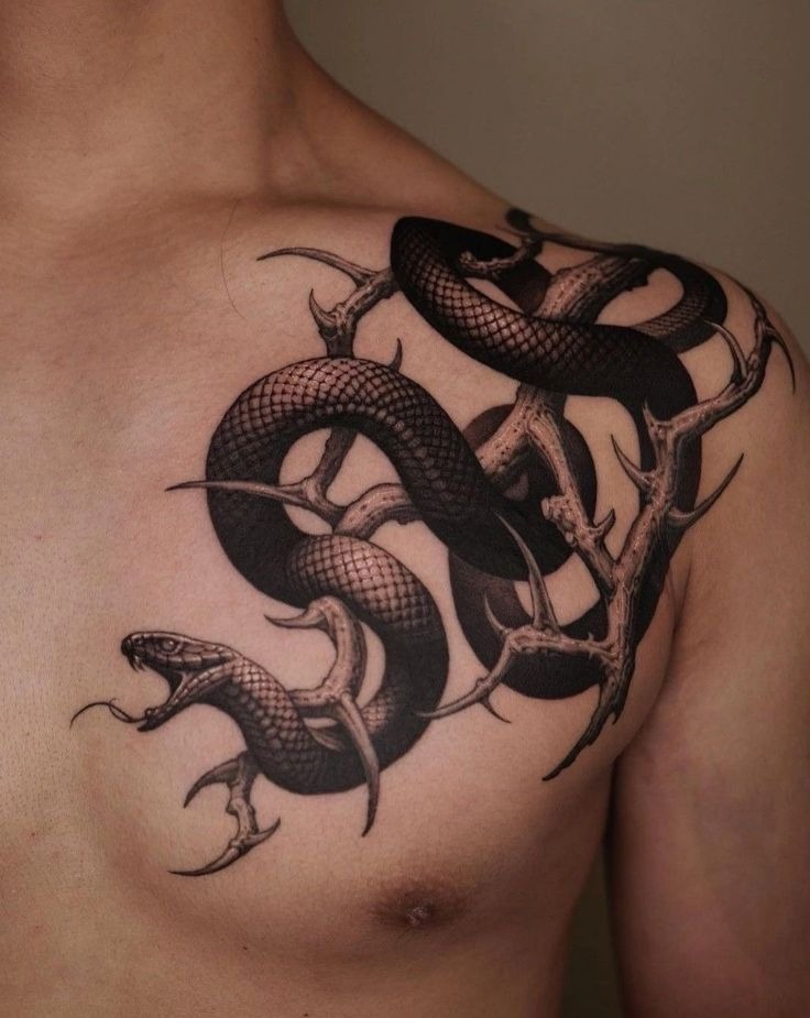 30 Tattoo Peitoral Masculino Para Valorizar O Porte De Forma Robusta