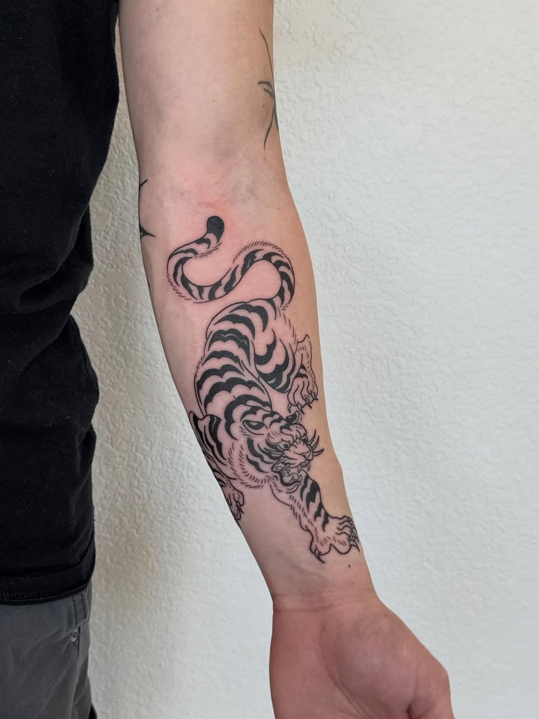 Minimalist Japanese Tiger Motif