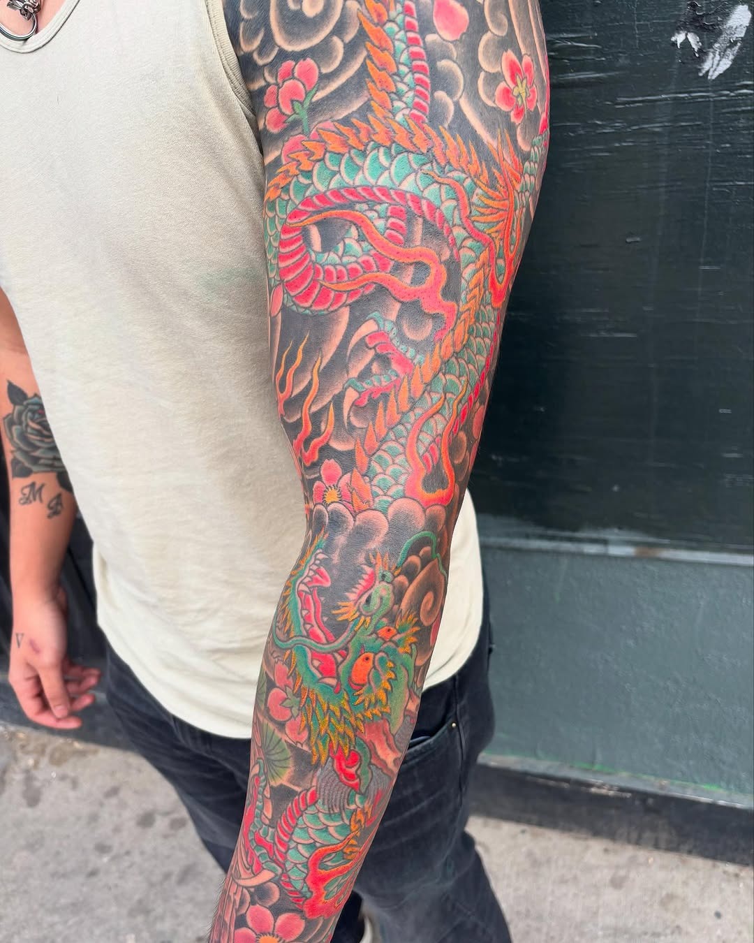 Traditional Japanese Dragon Sleeve Design