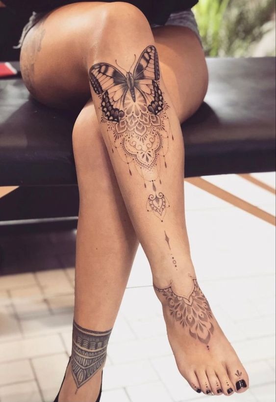 30 Tattoo Na Canela Feminina Que Valorizam Desenhos Delicados E Longos