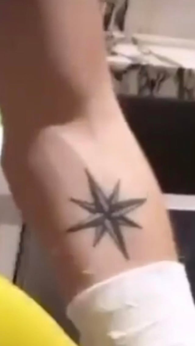 Classic Pointed North Star Tattoo