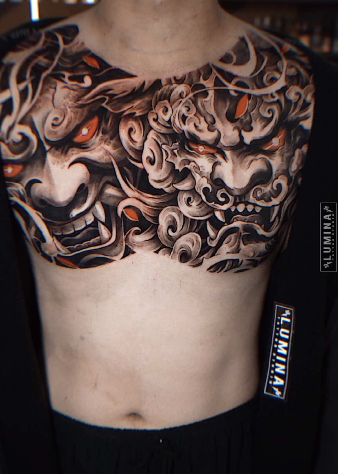 Bold Irezumi Chest Piece