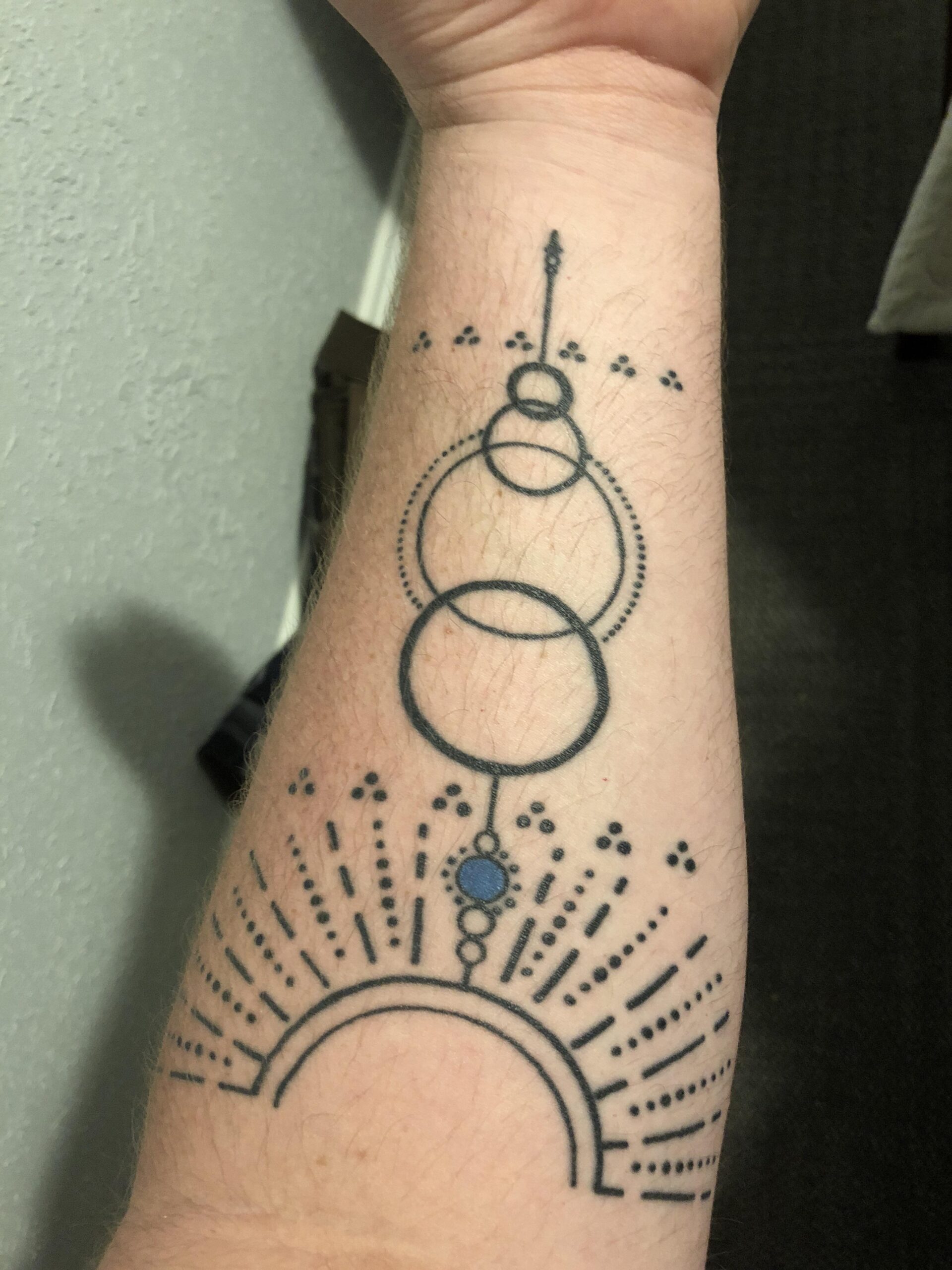 Detailed Solar System Line Art