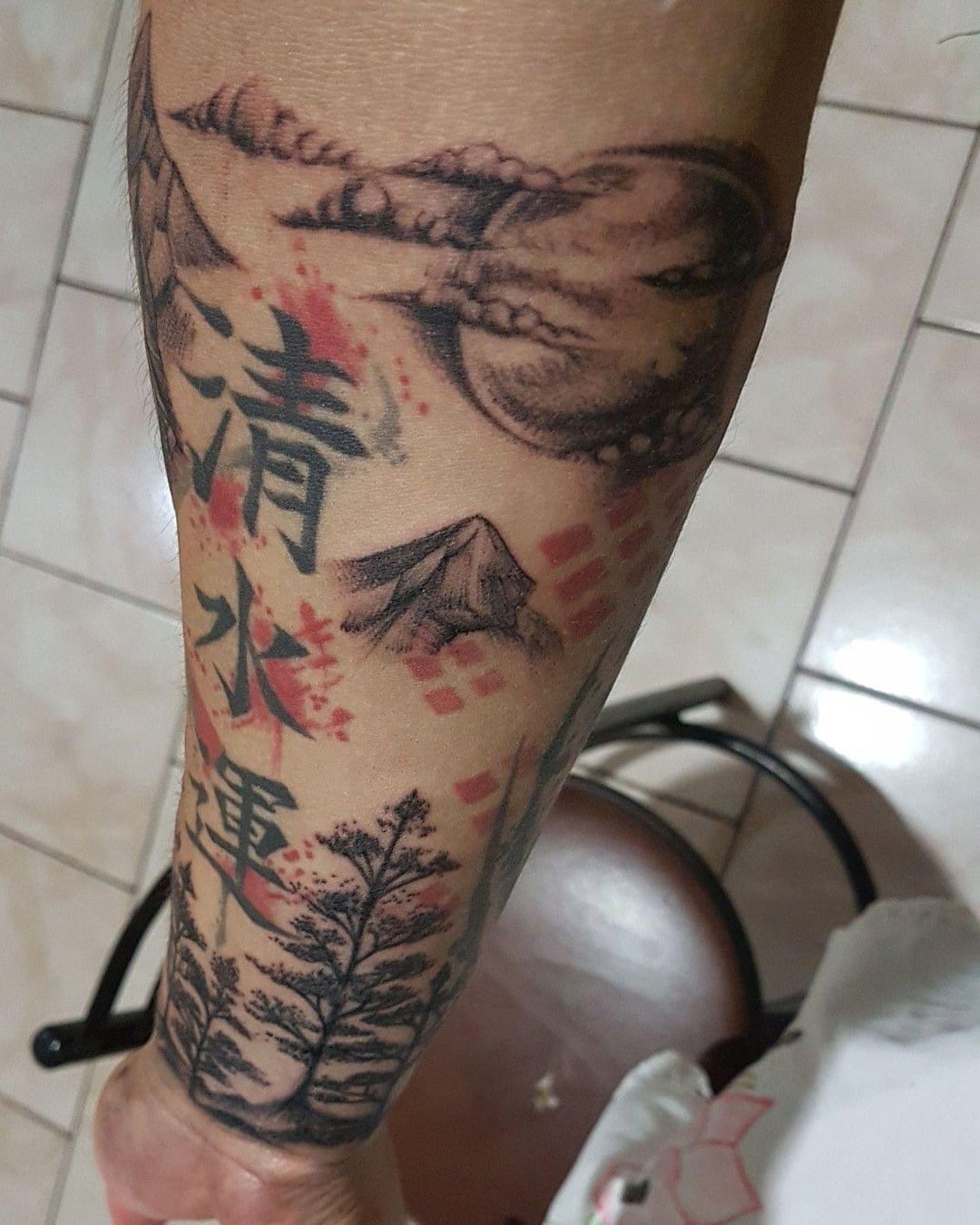 Japanese Folklore Forearm Tattoo