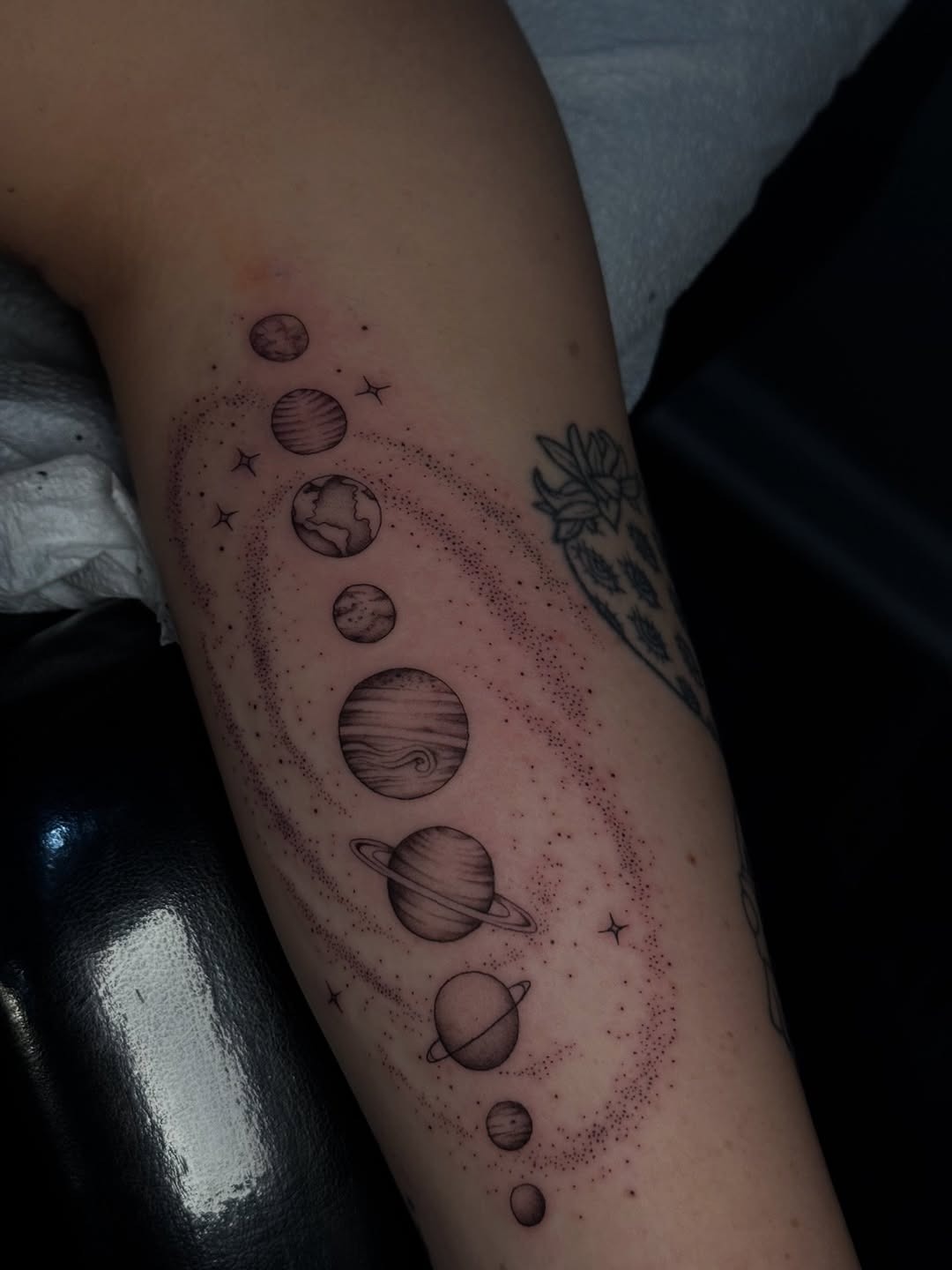 Celestial Galaxy Arm Tattoo