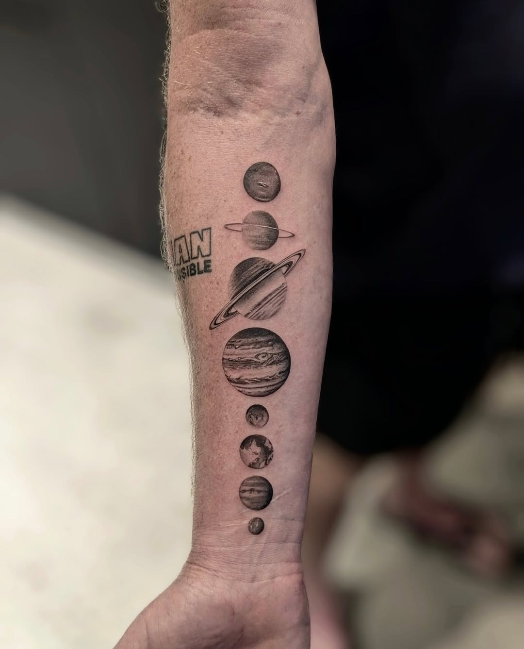 Realistic Solar System Sleeve Detail