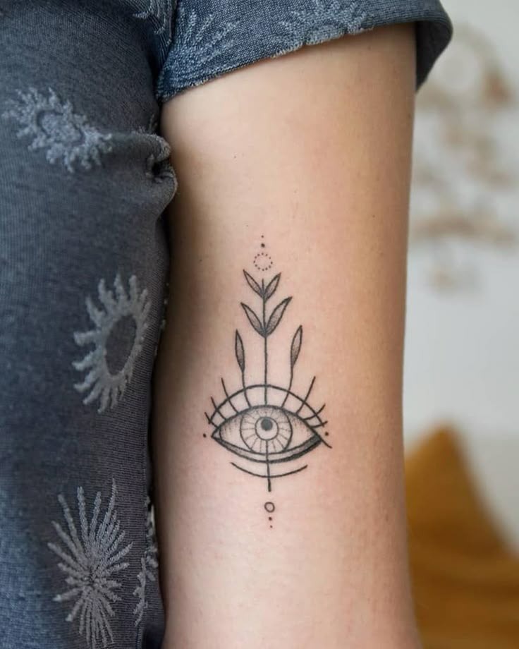 Boho Style Third Eye Arm Tattoo