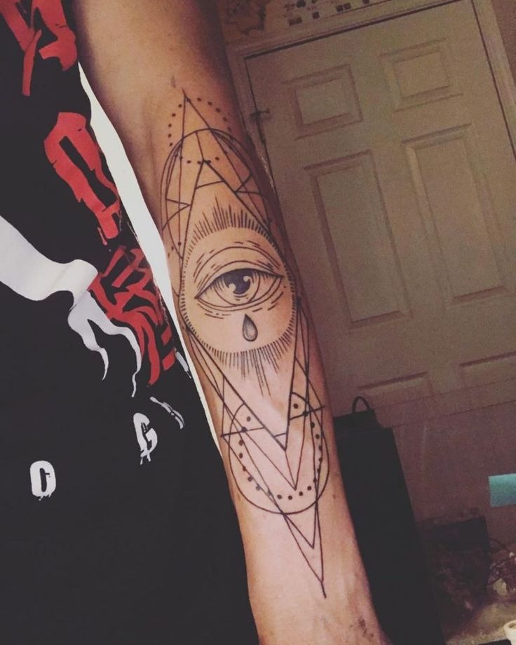 Geometric Sacred Geometry Eye Tattoo