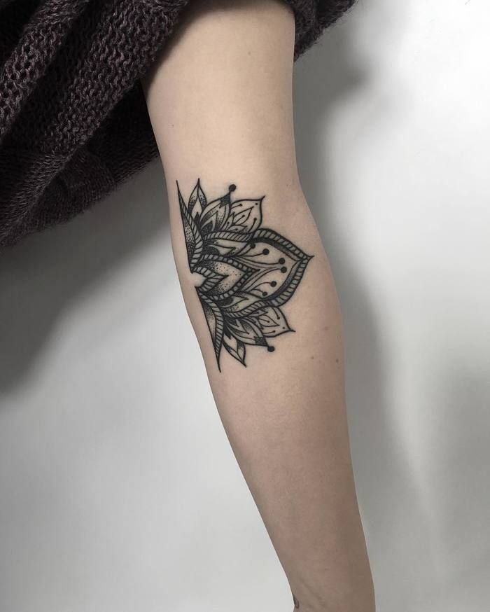 Intricate Half Mandala Tattoo Art