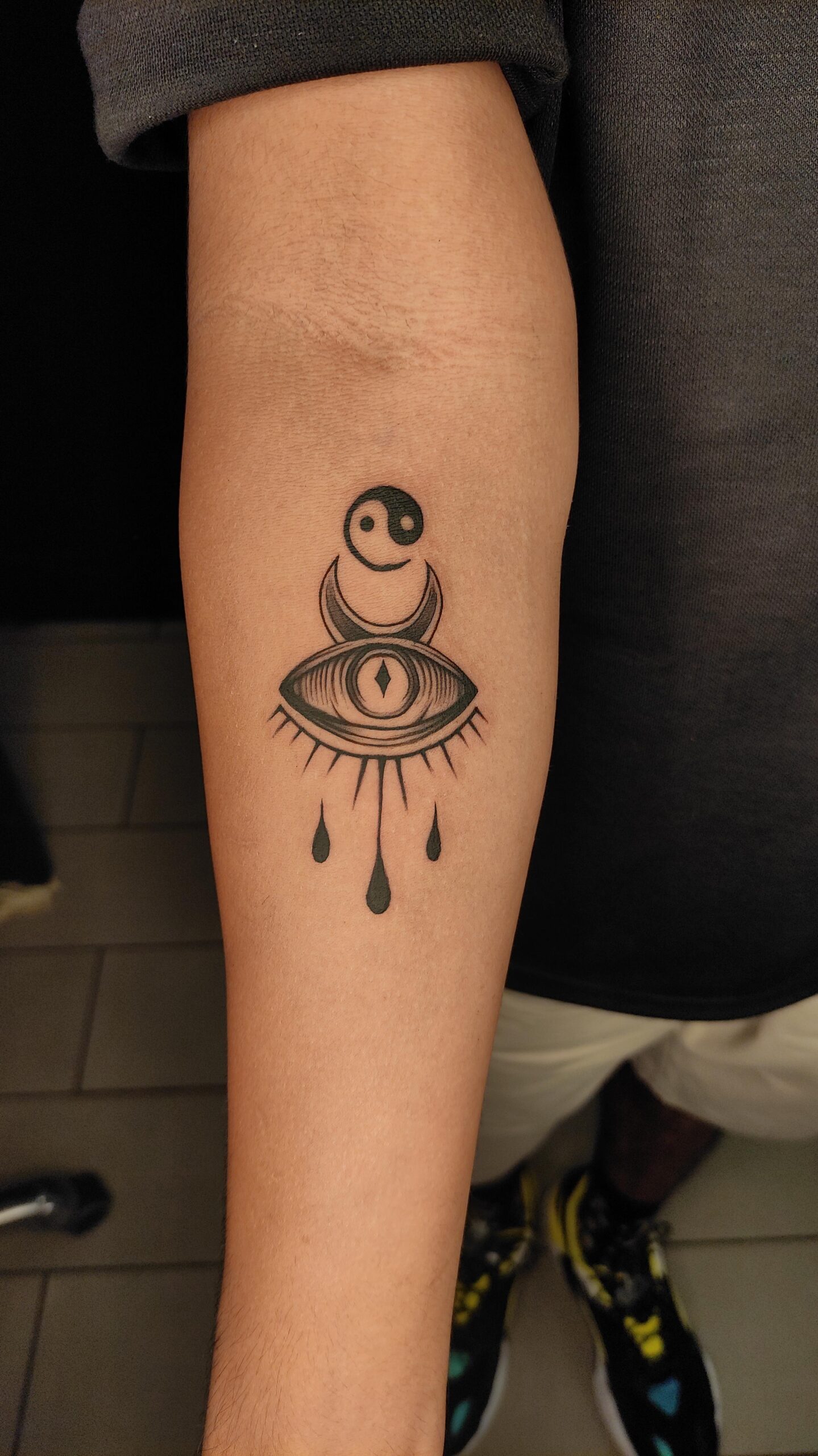 Minimalist Third Eye Forearm Piece